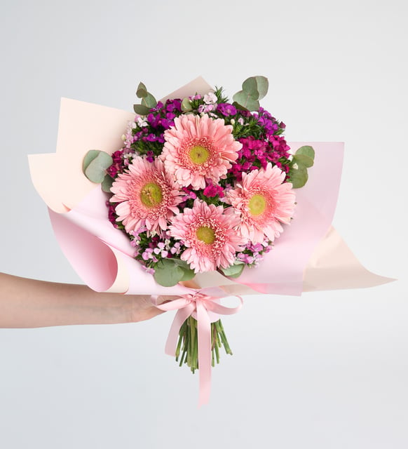 Konya Pembe Gerbera Buketi